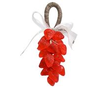Jabón en una cuerda: barra de jabón decorativa transparente para baño, juego de jabones de manos realistas con forma de fruta, rojo, en una cuerda