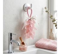 Jabón en una cuerda - Jabón decorativo cristalino para el baño, jabones de manos realistas en forma de fruta, melocotón, uva en una cuerda
