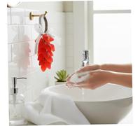 Jabón en una cuerda - Jabón decorativo cristalino para el baño, jabones de manos realistas en forma de fruta, rojo, uva en una cuerda
