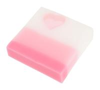 Jabón Exfoliante en Barra de Aceite Esencial para Cuerpo, Rosa | Pastilla Artesanal Forma de Corazón, Limpieza Profunda y Delicada, Adecuado para Ducha Diaria de Mujeres y Hombres