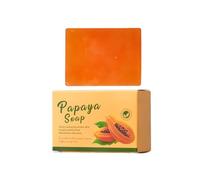 Jabón Exfoliante y Aclarante de Papaya 100g, Limpieza Profunda que Retiene la Humedad, Elimina Suavemente las Células Muertas, Hidratación Duradera sin Sensación de Tirantez