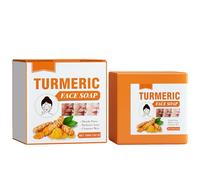 Jabón Facial Cúrcuma,Jabón de Curcuma y Acido Kojico,Barra De Jabóns De Cúrcumas Para Manchas Oscuras,Corrector Eliminar Acné Espinillas Manchas Oscuras,Hidratante Borrar las Líneas Finas,Reafirmante