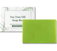 Jabón Facial y Corporal con Aceite de Árbol de Té: Exfoliante, Calmante e Hidratante. Controla la Grasa, Desodoriza, Purifica y Deja la Piel Fresca, Saludable y Nutrida con Delicadeza.