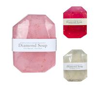 Jabón hecho a mano con piedras preciosas,Jabón con piedras preciosas,Barras de jabón hechas a mano con lám dorada | Hidratante limpiador, jabón de baño, jabón perfumado para rostro y Moxeupon