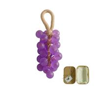 Jabón hecho a mano, jabón natural orgánico, jabón de manos sólido, jabón en forma de uva, limpieza suave, jabón de ducha, procedimiento frío, con cordón, jabón sólido, regalo para hombres y mujeres (A