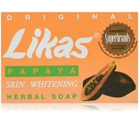 Jabón herbal original, Papaya Skin Whitening, de Likas. El cutis se aclara y se libera del acné