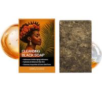 Jabón Hidratante en Barra, Jabón Negro Africano para Rostro y Cuerpo, Jabón Nutritivo para el Baño, Limpieza Suave para Todo Tipo de Piel