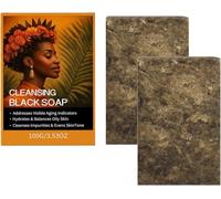 Jabón Hidratante en Barra, Jabón Negro Africano para Rostro y Cuerpo, Jabón Nutritivo para el Baño, Limpieza Suave para Todo Tipo de Piel