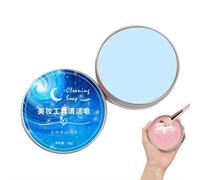 Jabón limpiador de brochas de maquillaje, limpiador de jabón sólido y almohadilla de silicona, fácil de limpiar, cepillos mezcladores, champú, elimina colores cosméticos de sombra para uso diario