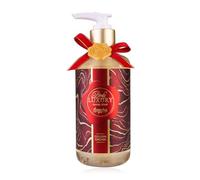 Jabón líquido Accentra BODY LUXURY con dosificador, regalo Navidad mujeres, aroma Orquídea Dorada, color rojo/oro