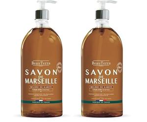 Jabón Líquido Beauterra Savon de Marseille Manteca de Karité 1 L (Paquete de 2)