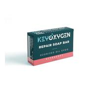 Jabón Natural Artesanal Prensado En Frío Con Aceite De Coco Aove Ecológico Ozonizado Y Vitamina E - Jabón Vegano Calmante Hidratante Y Regenerador Para Piel Sensible 100g | KeyOxygen Repair Soap Bar