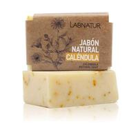 Jabón Natural Caléndula 100g Labnatur. Vegano Natural Regenera, Cicatriza y Calma. Para Piel Sensible. Hidrata y Protege para Pieles Delicadas. Limpiador Cara y Cuerpo Suave.