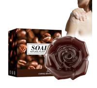Jabón natural de frijol de café con aceites esenciales, jabón sólido para el cuerpo de café exfoliante, jabón de café natural, jabón de café, jabón hecho a mano, jabón natural para el cabello, cara y