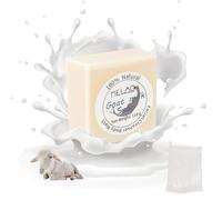 Jabón natural de leche de cabra, jabón orgánico de leche de cabra, 110 g, jabón natural sólido, jabón corporal y jabón de manos sólido, calmante, hidratante y purificante