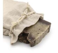 Jabón natural de Manteca de coco en bolsa de yute - Nutre y suaviza la piel muy seca y agrietada - Especial en bolsa para regalo