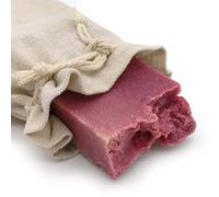 Jabón natural de Manteca de Karité en bolsa de yute - Piel muy seca - Alta hidratación y nutrición - Evita descamación y sequedad - Especial en bolsa para regalo