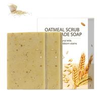 Jabón natural Nolvia para pieles mejores, jabón orgánico hecho a mano con avena y aceites esenciales, limpiador hidratante para rostro, cuerpo y todo tipo de piel (2)