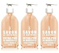 Jabón natural para el Pur Marsella Orange Blossom 500 ml - juego de 3
