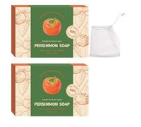 Jabón natural para limpieza profunda, 100 g, desodorante, para todo tipo de pieles, juego de 2 con bolsa de jabón (2, 100 g)