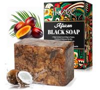 JabóN Negro Africano OrgáNico, JabóN Africano Para El Acné Y Las Manchas Oscuras, African Black Soap Barra De JabóN Negro Crudo Para Todo Tipo De Piel: Rostro, Cuerpo, OrgáNico Y Vegano, 100g