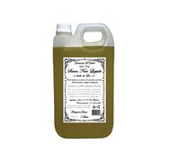 Jabón negro líquido con aceite de linaza, selección de prestigio, hogar, natural, sin enjuagar, ecológico, biodegradable, sin aceite de palma ni disolvente ni conservador, 5 l fabricado en Francia