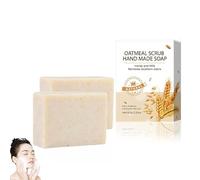 Jabón Nolvia, Jabón Nolviasoap, natural en barra para rostro y cuerpo, Jabones naturales en barra para una piel más radiante, Jabones blanqueadores de avena (2pcs)