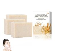 Jabón Nolvia, Jabón Nolviasoap, natural en barra para rostro y cuerpo, Jabones naturales en barra para una piel más radiante, Jabones blanqueadores de avena (3pcs)