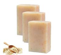 Jabón Nolvia, jabones naturales hechos a mano de avena y cúrcuma, hidratación refrescante, jabón natural que transforma tu piel, para rostro y cuerpo (3pcs)