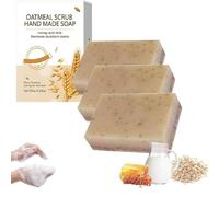 Jabón Nolvia, Jabones Naturales NolviaSoap, Jabones Artesanales De Avena Y Cúrcuma Para Una Piel Mejor, Hidratan La Piel, Para Todo Tipo De Pieles (3pcs)