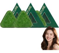 Jabón para el crecimiento del cabello con hoja de ciprés, barra de champú de hierba,barra de champú natural triángulo, calma y fortalece el cabello para.