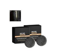 Jabón para revertir el cabello gris, jabón negro natural para la limpieza profunda del cabello para hombres y mujeres, cubre el cabello gris, hidrata las raíces del cabello (2 unidades)