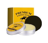 Jabón para sillín de cuero - Limpiador para el cuidado del de 3,1 pulgadas | Kit de limpieza de cuero de 100 g: fórmula acondicionadora con esponja que restaura y da brillo a sofás, chaquetas, b