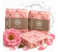 Jabón Rosa Mosqueta Savia de Alma | Natural Cara y Cuerpo | Pack 2 x 100 g | Pack 2 de jabón sólido artesanal con rosa mosqueta. Limpieza suave para una agradable sensación de suavidad y confort.