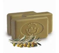 Jabón sólido de Marsella, con 72% de aceite de oliva y de coco, fabricado tradicionalmente, 100% vegetal y natural, de la Provenza, jabón hidratante para cara, manos y cuerpo, 3 x 100 g