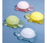 Jabón sólido para niños con forma de tortuga, 4 jabones de forma de tortuga, jabón natural de aceite esencial hecho a mano para la piel, 100% vegano y sin, 30 g