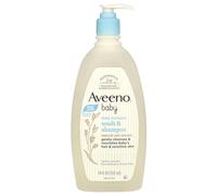 Jabón y champú Aveeno Baby de 532 ml | Champú 2 en 1 para bebé y cabello con extracto de avena, para piel y cabello sensibles, sin parabenos añadidos