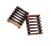 Jabonera 2 jaboneras de Madera con diseño Drenaje Agua y Caja Natural Soporte para jabón en Barra