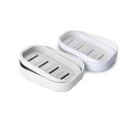 Jabonera,2 PCS Caja de Jabón de Plástico Jaboneras Baño Soporte para Jabón Jaboneras Holder con Desagüe para Baño Cocina Ducha Fregaderos Encimera