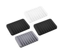 Jabonera,4 PCS Escurre Jabón de Silicona Mantiene Secas Las Pastillas de Jabón Jabonera Antideslizante para Baño,Ducha,Cocina,Jabón,Esponja