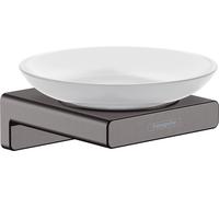 Jabonera AddStoris de hansgrohe, 41746340, Color: Cromo negro cepillado