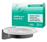 hansgrohe AddStoris S - jabonera, Soporte de jabón para Montaje Mural, fijación Oculta, Accesorios de baño, Cromo Negro Cepillado, 41766340
