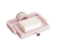 Jabonera con de Pared, Soporte de jabón de Pared, Bandeja giratoria escurridor con Estante de Esponja, Organizador Ajustable, Ahorro de Espacio para Afeitar, Cocina y Cuarto de baño