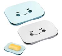 Jabonera con desagüe, 2 unidades de jabonera para ducha y lavabo, soporte para jabón de drenaje para baño y cocina, mantiene el jabón seco y limpio