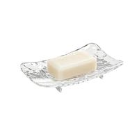 Jabonera con drenaje, juego de 2 recipientes transparentes con agujeros de drenaje, soporte de jabón sólido, adecuado para baño, cocina, esquina, pared, esponja, casa, camping