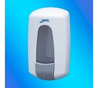 Jabonera con pulsador pared. Dispensador dosificador de jabón en gel Modelo Aitana Jofel. Capacidad 0,9 Lt