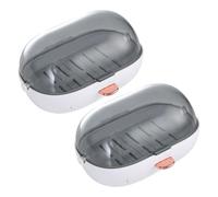 Jabonera con Ventosa, Caja de baño, 2 jaboneras Pared sin Necesidad taladrar, Ideal for el hogar y Viajes