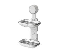 Jabonera con ventosa de pared, accesorios organizadores de ducha de baño, plato ahorrador de jabón para cocina, baño, hogar, apartamento, hotel, granja, lavandería, inodoro, dormitorio universitario