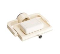 Jabonera con ventosa para montaje en pared | Bandeja de esponja de afeitar ajustable que ahorra espacio para fregadero de cocina y baño
