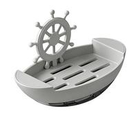 Jabonera - Contenedor para barcos de montaje en pared de 5,51 pulgadas | Soporte de jabón de drenaje rápido no taladro, plato de ducha de baño impermeable para dormitorios universitarios, apartamentos